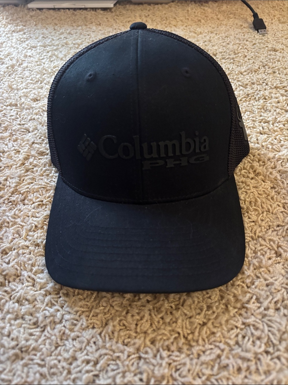 Columbia Black Logo Trucker Hat